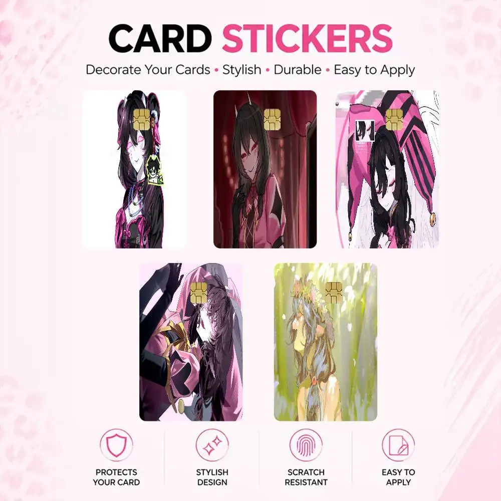 The Freak Circus Columbina High‑Res Game Chip Decals Credit Card Mini Waterproof Vinyl Ornament Useful Gift