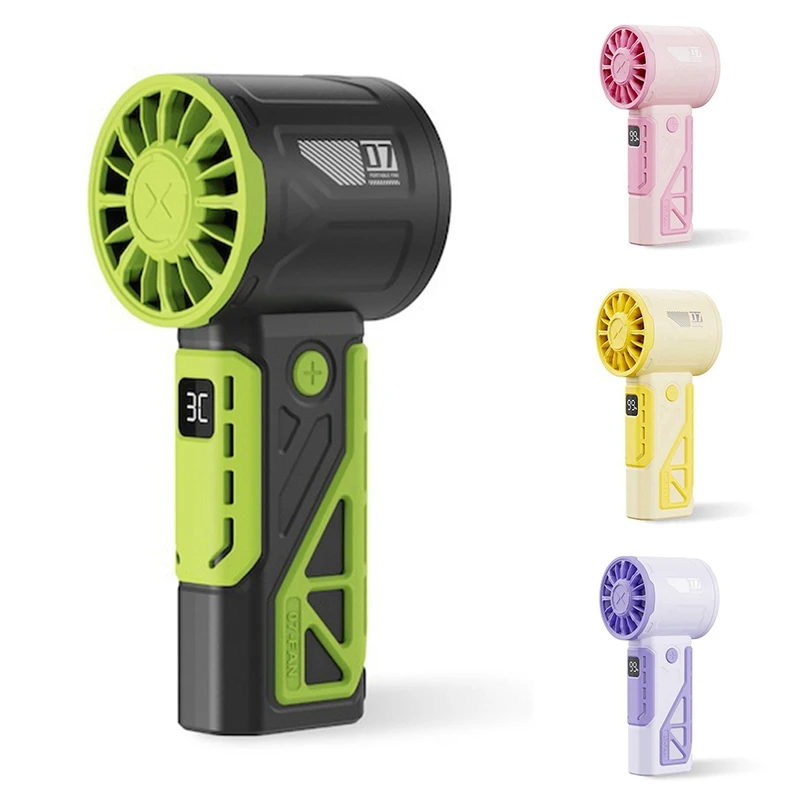 

Handheld Turbo Fan 100 Speed Adjustable Outdoor Portable High Speed Fan Fast Cooling Fan Silent Fan For Work And Study