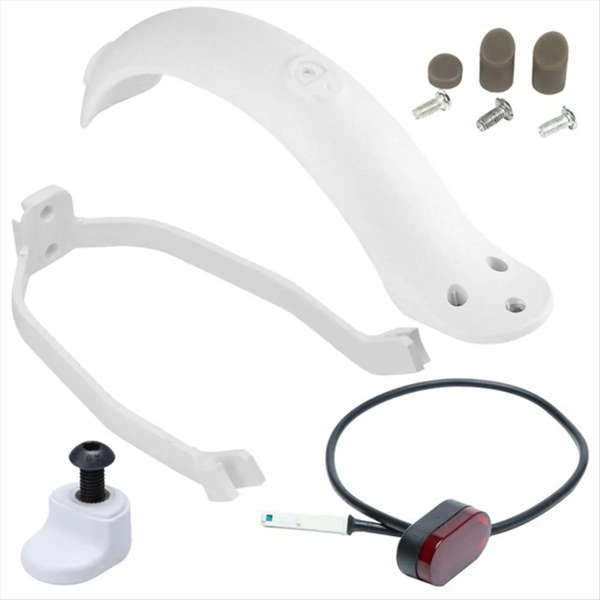 

Задний комплект для электрического скутера для скутера M365, брызговик, задний фонарь, шина, брызговик, кронштейн заднего крыла, кабель [T34-2026]