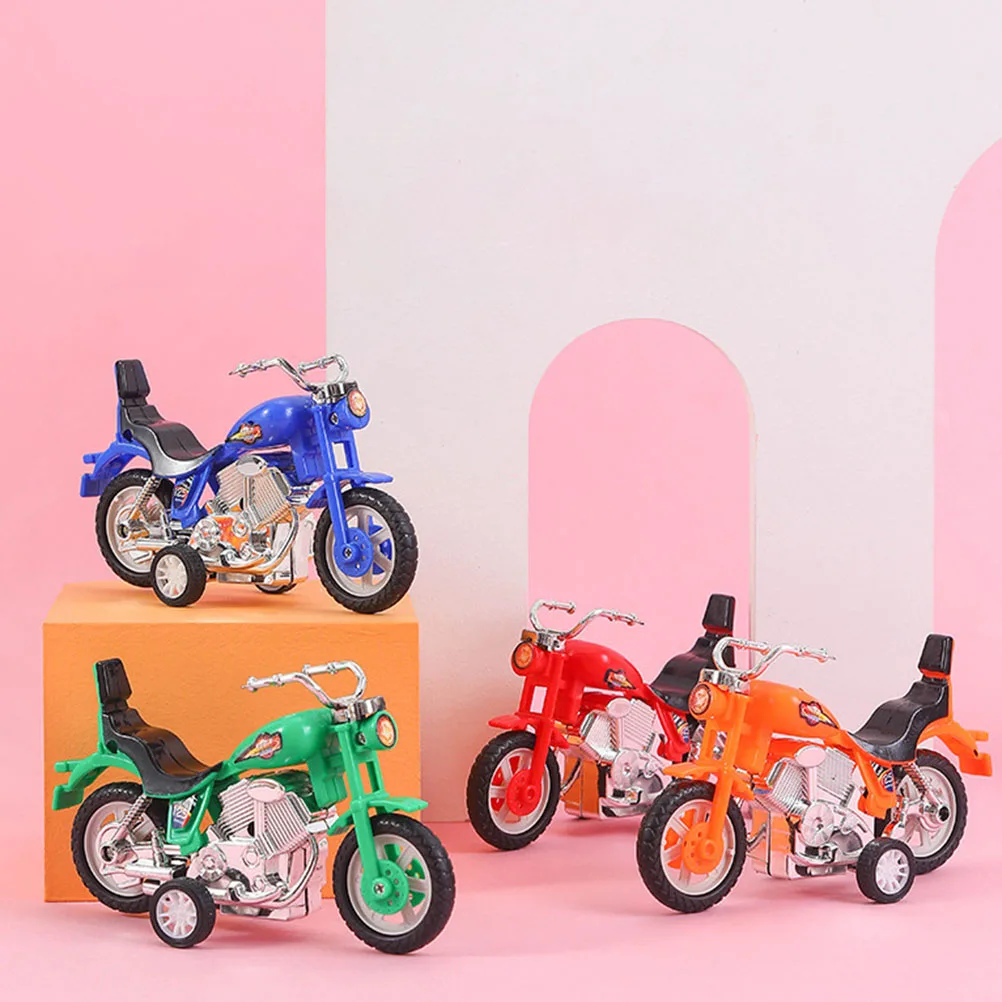 4-teiliges Motorrad zum Zurückziehen, Mini-Simulationsmodell, Spielzeug, Trägheit, Motorrad, Kunststoff, Fahrzeug, Kinder, Geschenk, Kleinkind, Spielzeug mit Fernbedienung