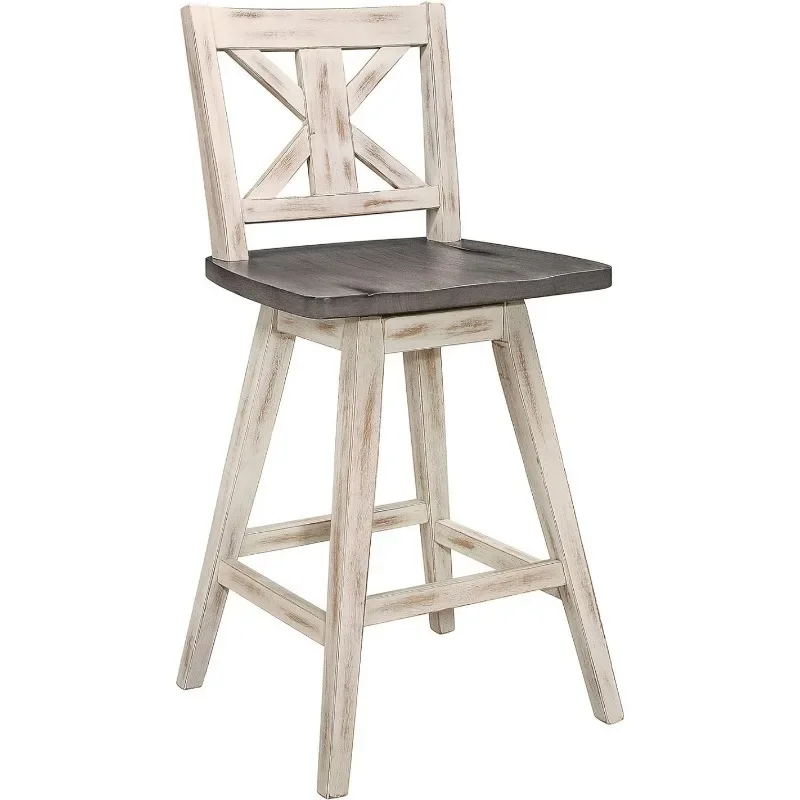 for Amsonia Counter Height Swivel Barstool (Set of 2), White