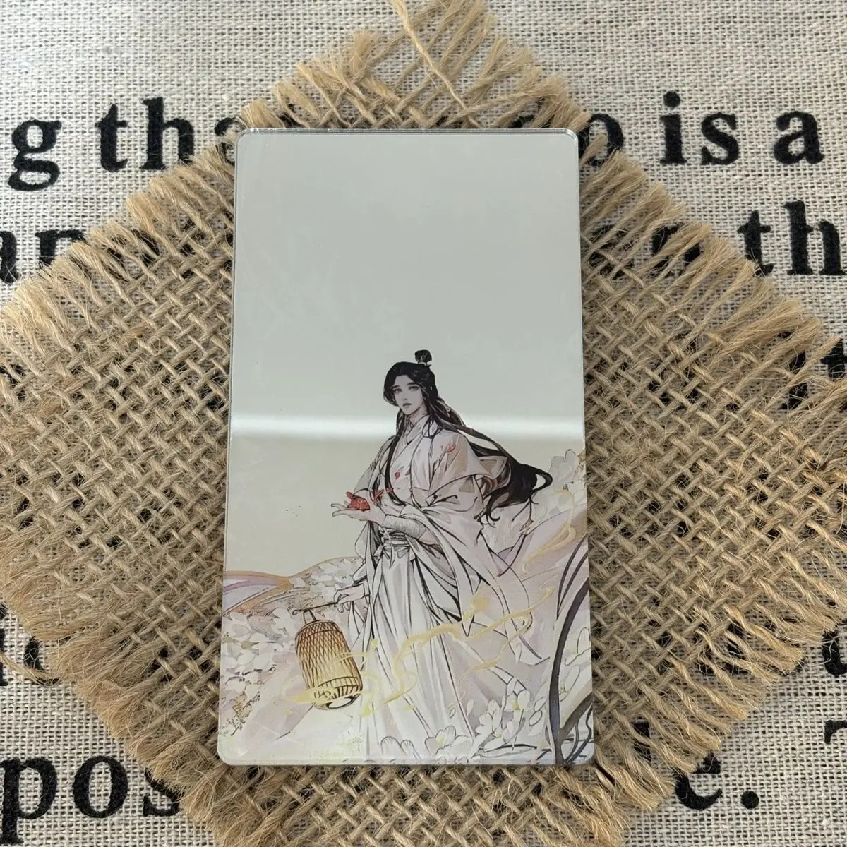 Heaven Officials Blessing Acrylic Mirror Card Xie Lian Lantern Hold To Light Hua Cheng Appears Hidden Picture Desk Decor 1pc