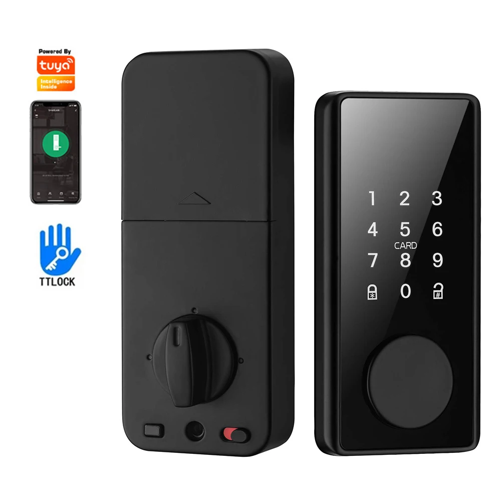 

Tuya TTlock Bluetooth App Smart Deadbolt Locks Biometric Fingerprint Password Keyless Entry Front Door Lock