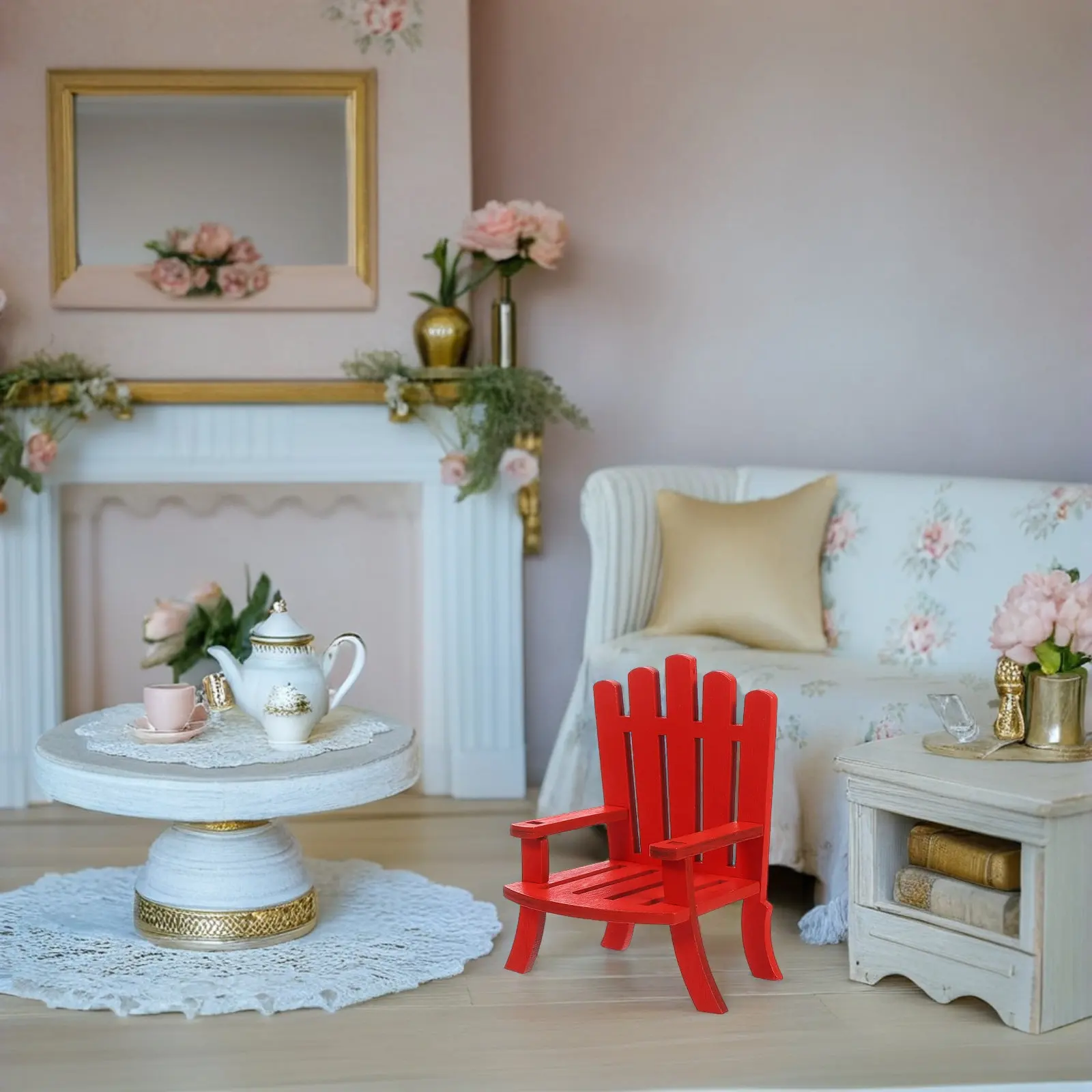 

2Pcs Micro Wooden Beach Chairs for Dollhouse Miniature Summer Scene Decoration 1:12 Scale Small Furniture Props Photography