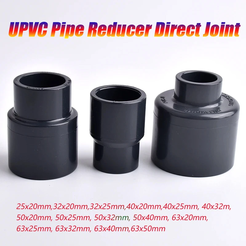 

1-10pcs 25~63mm To 20~50mm UPVC Pipe Reducing Connector Irrigation System Hydroponics Frame Aquarium Fish Tank Direct Joint