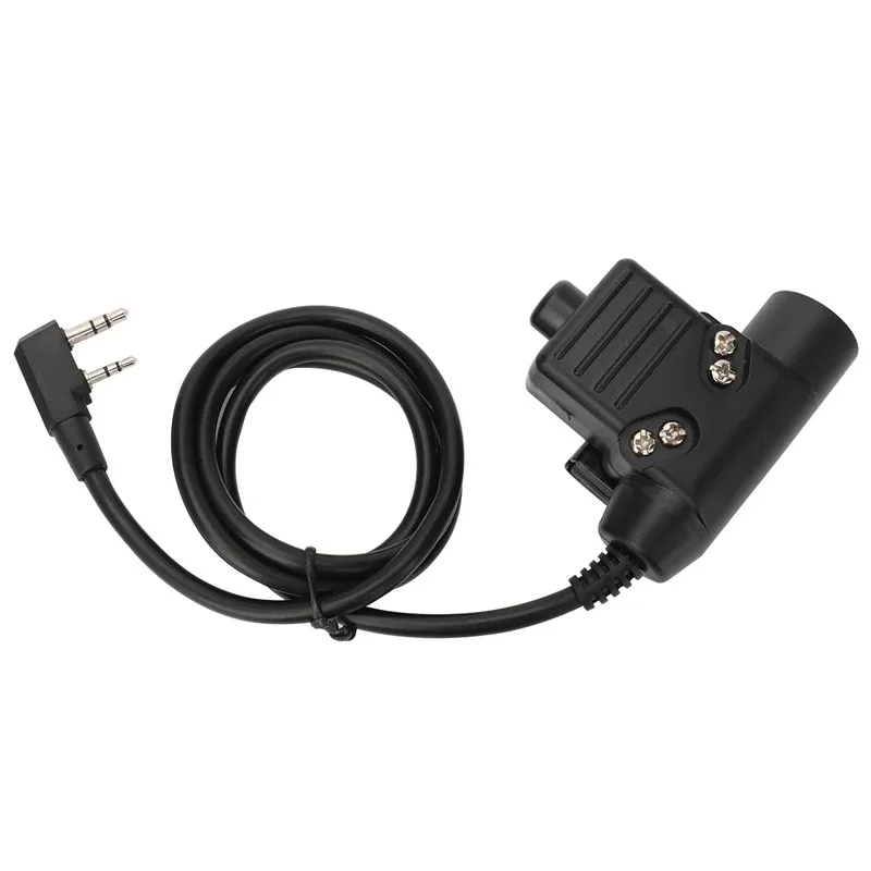 New U94 PTT Cable Plug Adapter for Tactical Headset for Baofeng UV-5R UV-S9 Plus UV-82 AR-152 UV-10R Walkie Talkie Two Way Radio