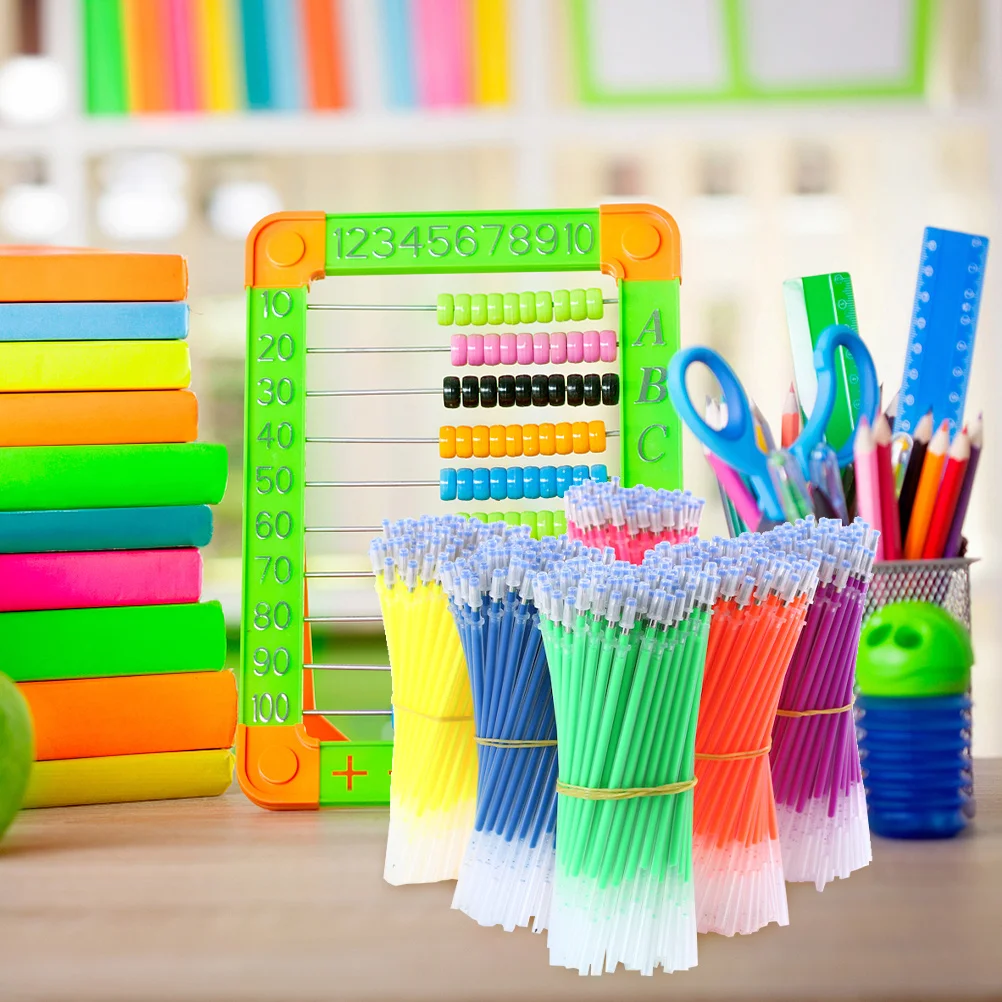 50 шт., портативные креативные стержни для гелевых ручек, высокая цветопередача, даже поток, студенческие подарки, офисные стержни для гелевых ручек