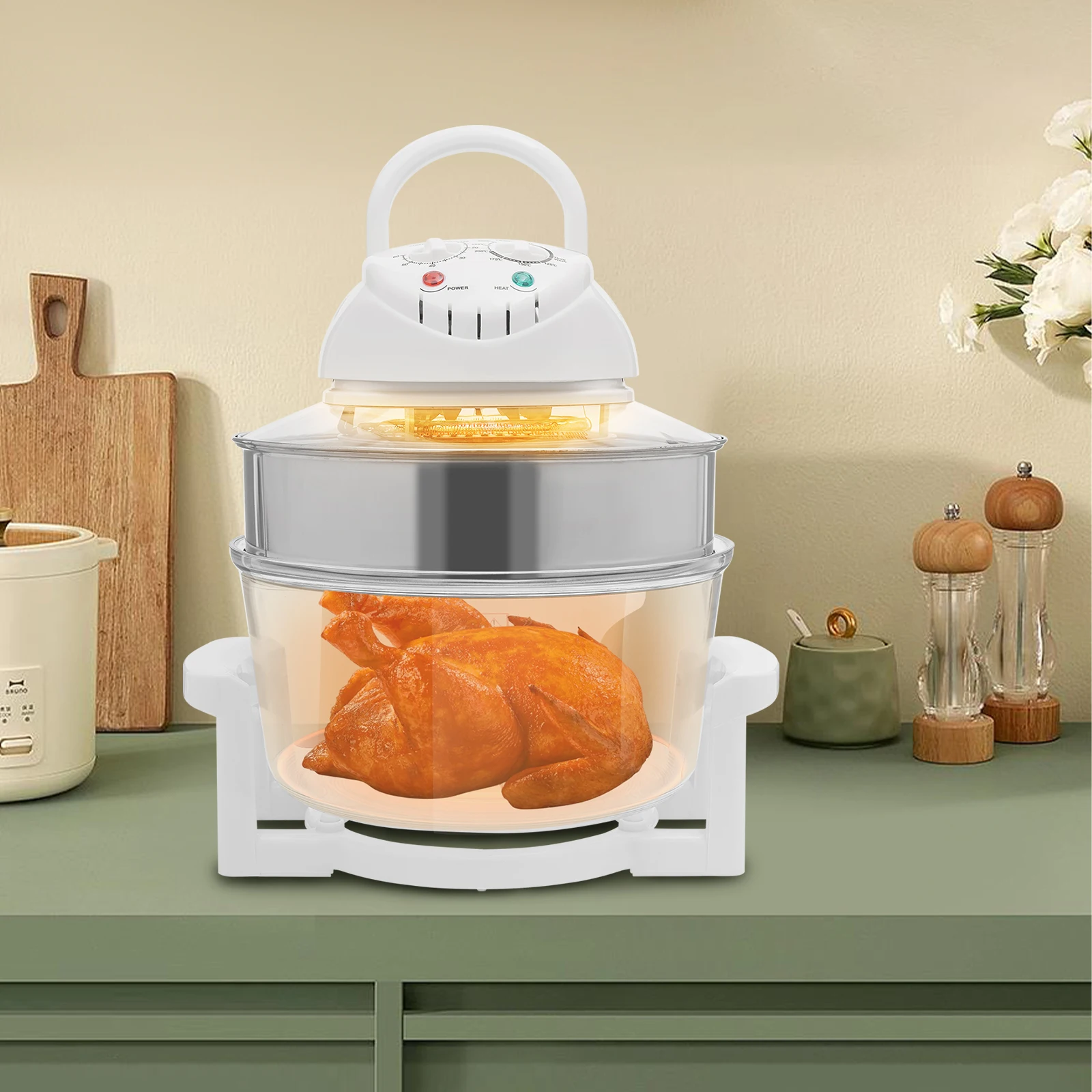 

Air fryer, Turbo Air Fryer, Multifunctional Home Air Fryer with Display, Suitable for homes, kitchens, and restaurants