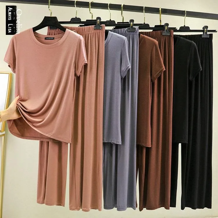 Women's Short Cotton Pajamas Thin Design Comfortable Home Clothes Lightweight Breathable Sleepwear for Autumn Season