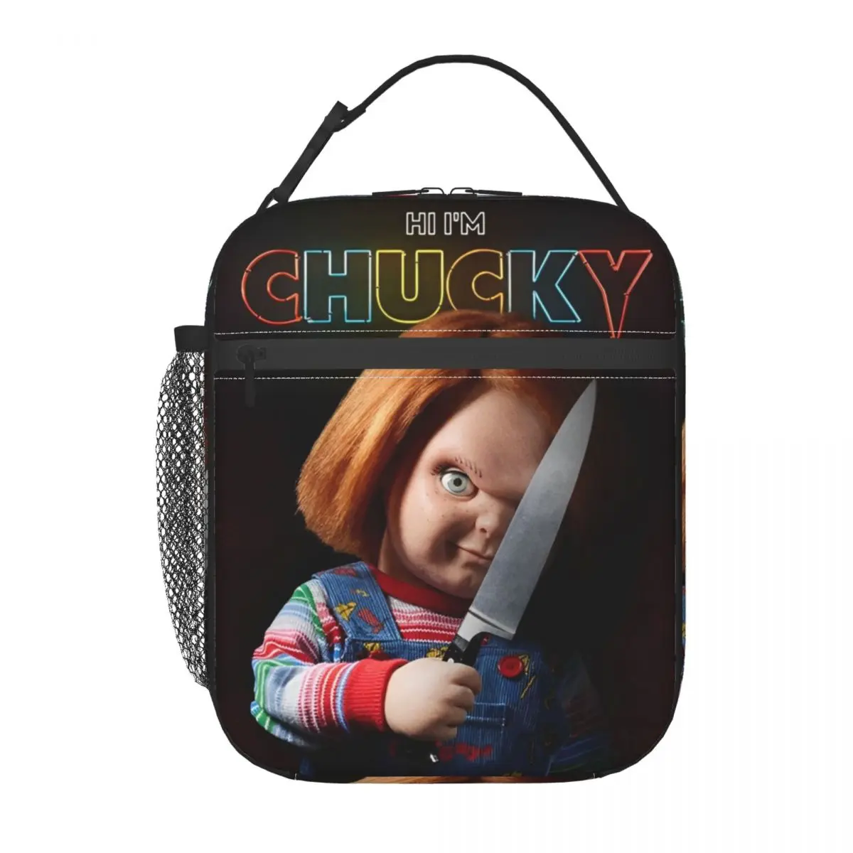 Insulated Lunch Boxes Chucky Horror Funny Movie Accessories Lunch Food Box Causal Cooler Thermal Bento Box For School