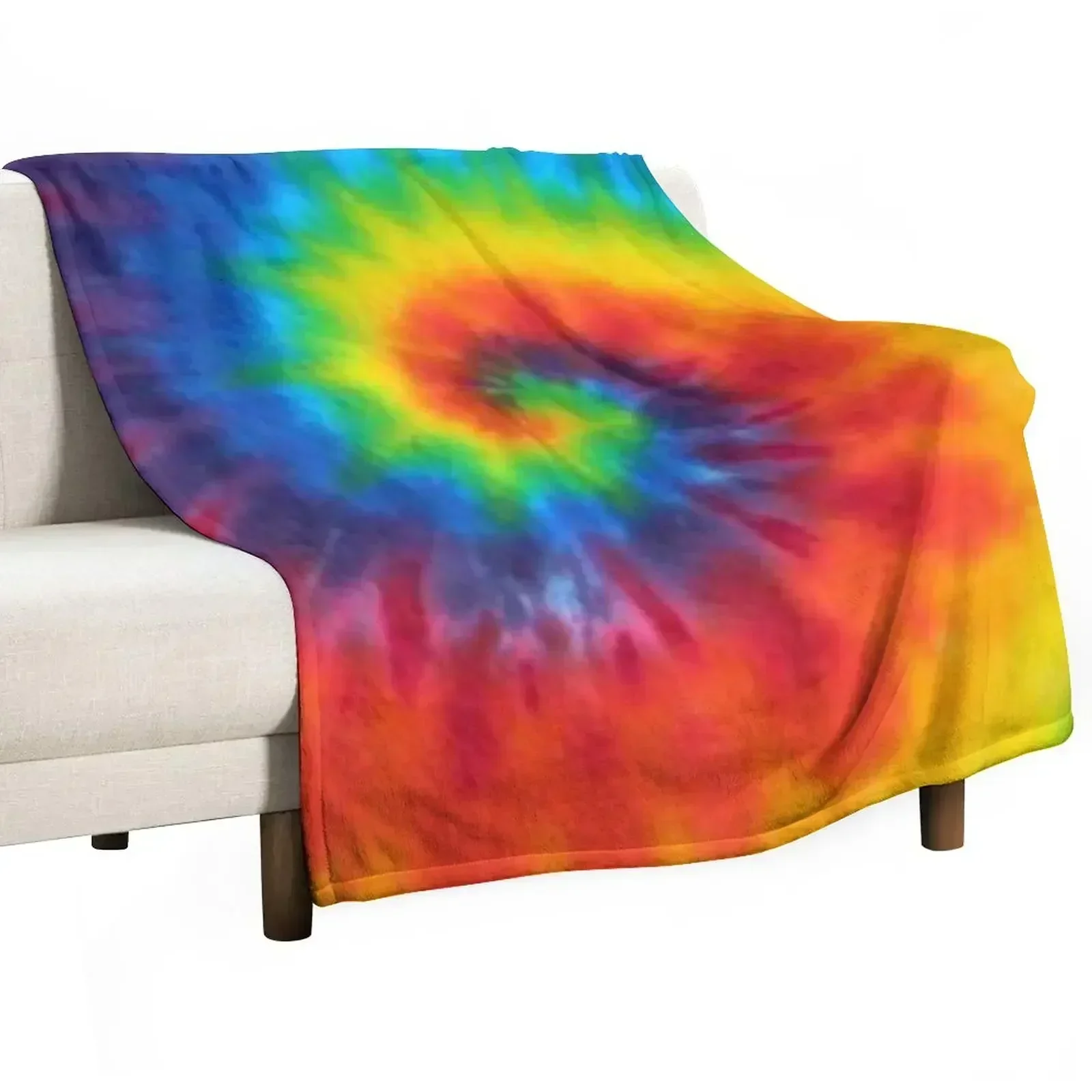 

tie dye swirl rainbow Throw Blanket Giant Sofa Furry Comforter Blankets