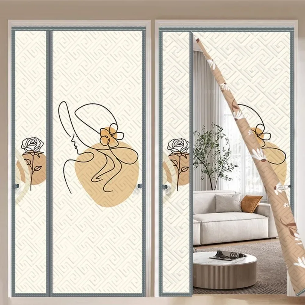 Winter Cotton Door Curtains for Household Use with Thickened Wind Cold and Warm Insulation Partition and Hanging Curtains