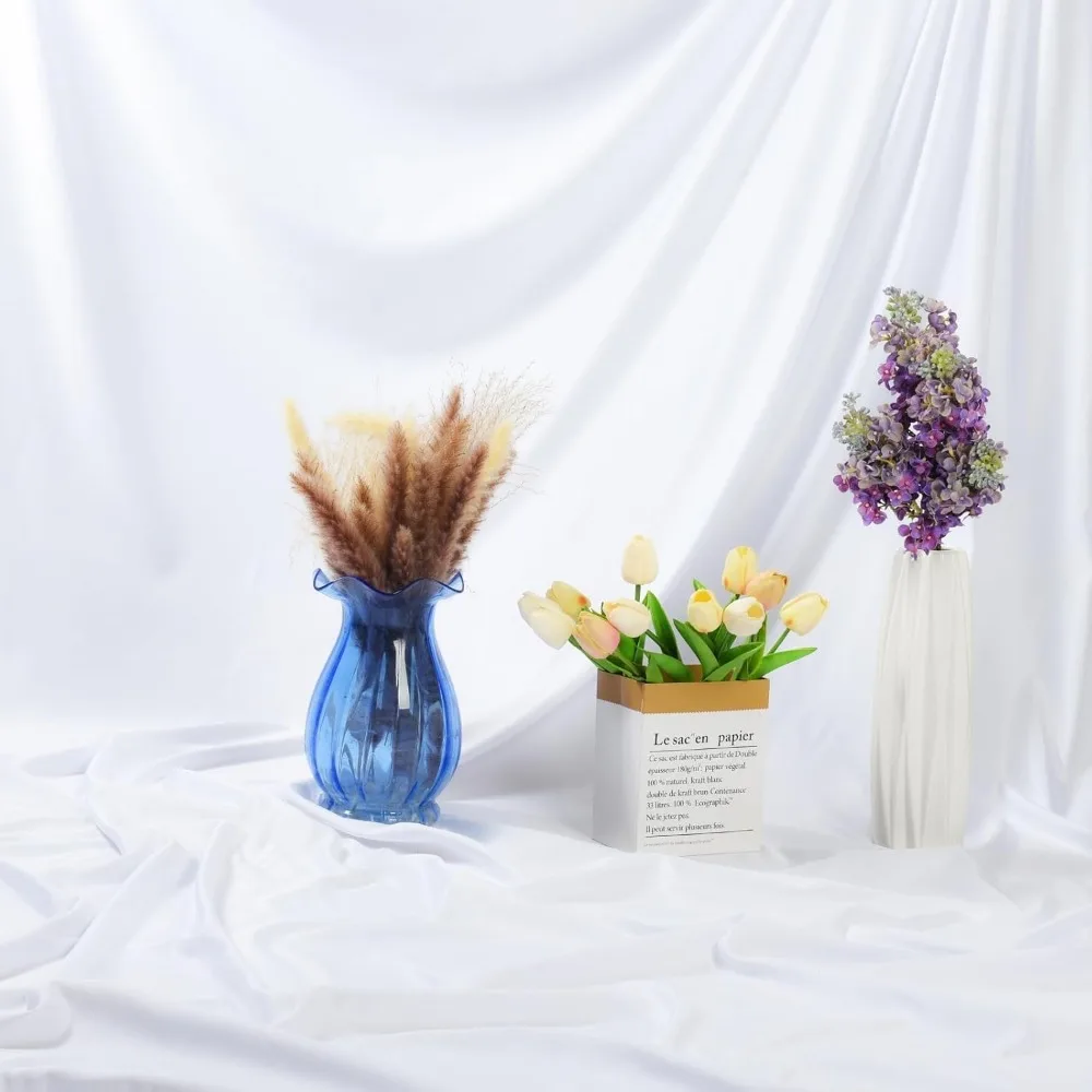 خلفية تصوير من القماش الناعم باللون الأبيض والأسود والأخضر لالتقاط الصور، وخلفيات شاشة عالية الكثافة لفيديو الاستوديو