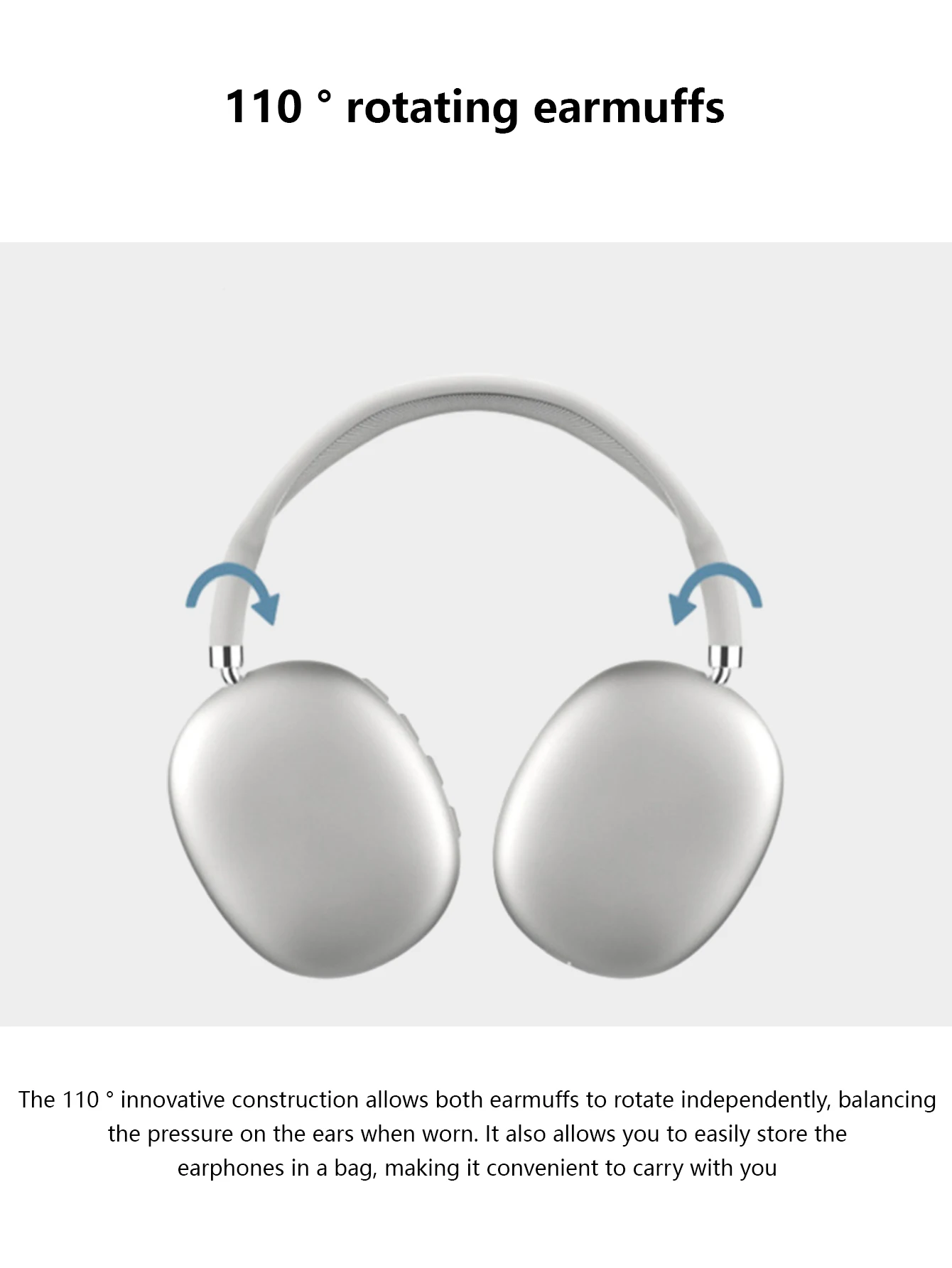 سماعات بلوتوث فوق الأذن، مع جودة صوتية غنية، لا توجد تأخير ملاحظة، مريحة وممتعة للأذن