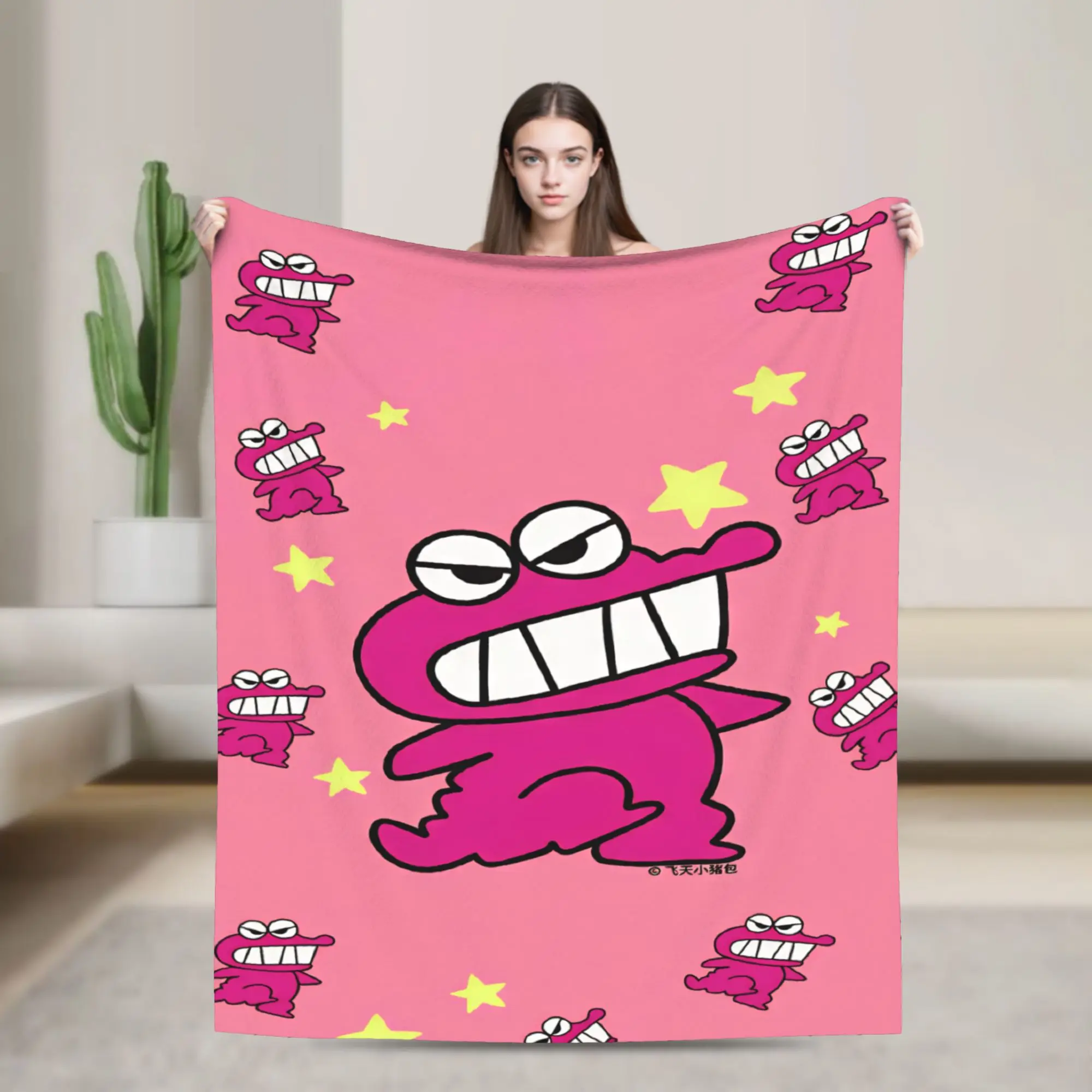 Crayon Shin-chan  Blanket  Picnic Flannel Bedding Throws For Couch Chair Sofa Bed Warm Soft Customized Quality Bedspread Gift