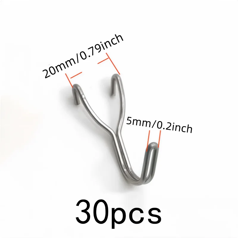 30 pcs 20mm Tool Board Hangers with Easy Snap-On Pegboard Fit, ideal for Wall Display Rack and Workshop Organizer