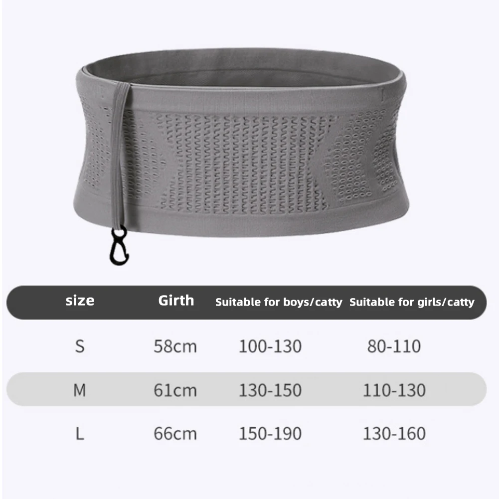 Multifunctional Knit Breathable Concealed Waist Bag Slim Thin Waist Pack With Hanging Hook Lightweight Packet For Riding Fitness