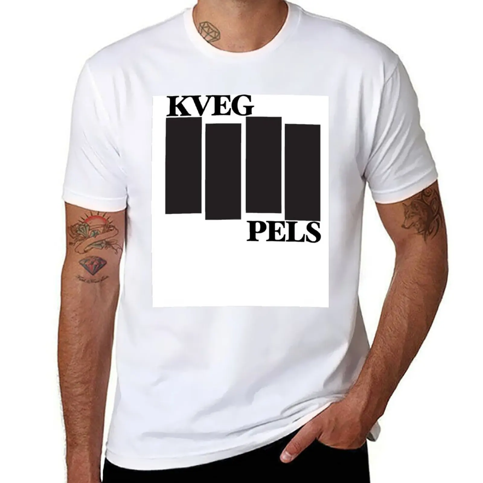 

Kvegpels Four Bars T-Shirt t shirts for man graphic vintage t shirts cotton 100% T-Shirt