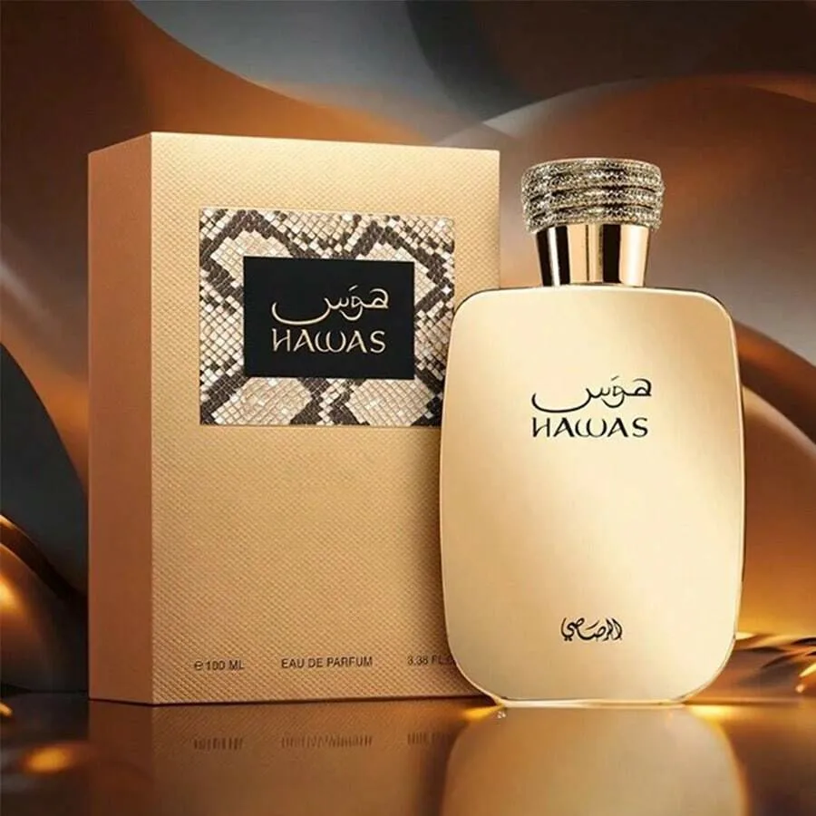 RASASI Hawas Elixir EDP voor mannen 3,38 oz, groene muntbergamot en donkere chocolade Tonka bonengeur, langdurige verleidelijke geur.