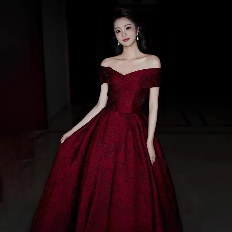 

plus Size Wedding Dr Sexy High Waist Princ Skirt Long Evening Gown for Host Engagement Par Performance Materni D...