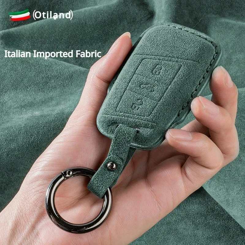 Suede Car Key Case For Volkswagen - Fashionable Protection for ID4/6, Golf 8, Tiguan X, Lamando CC, Sagitar, and Other