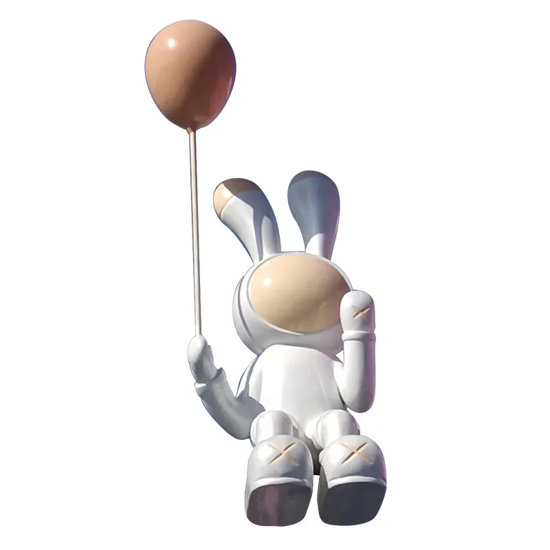 

Large luminous moon sculpture, outdoor landscape sculpture, fiberglass sculpture, moonlight rabbit doll large ornament