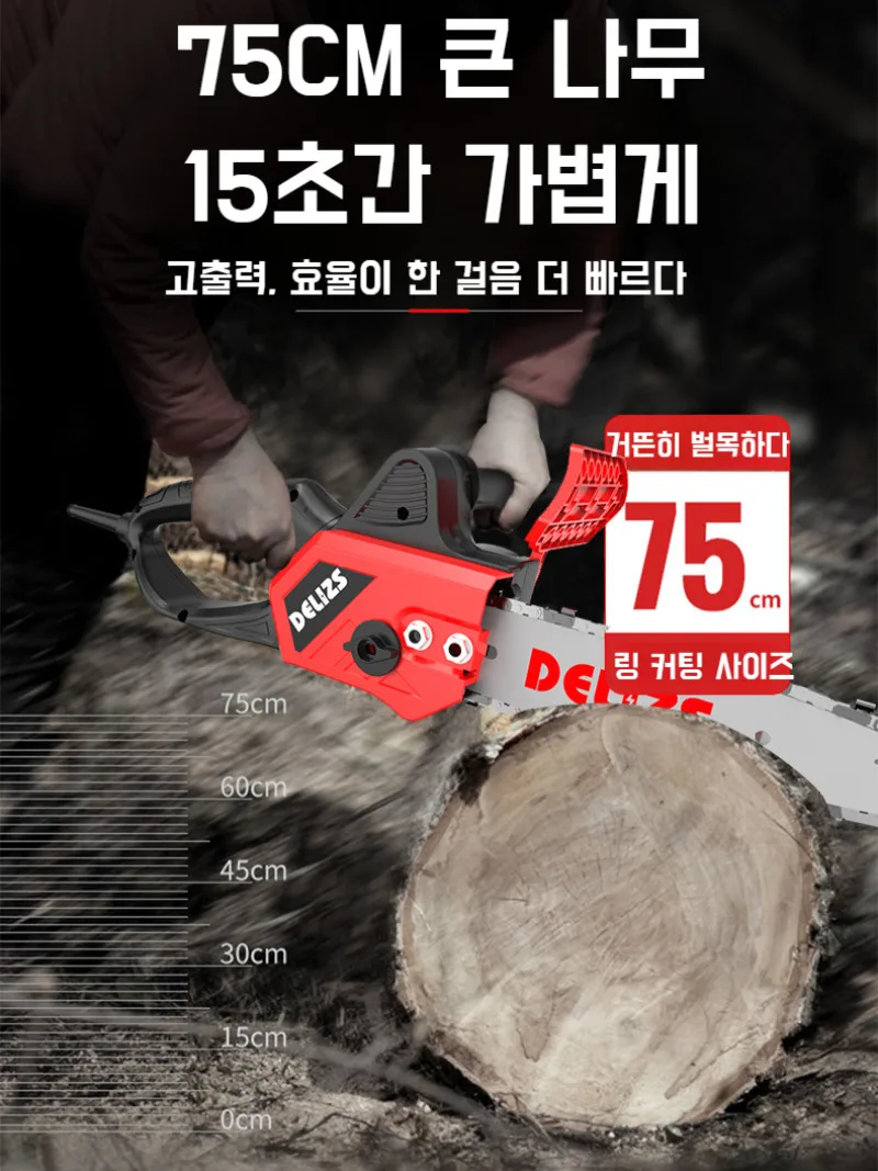 Industrial electric chain saw alternating current high power wire saw multifunction upgrade plug-in industrial tree cutting cutting cutting cutting saw Yama charging chain saw