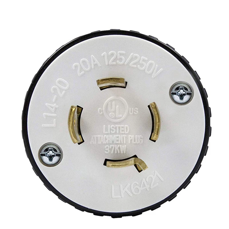 LK-6421 Nema L14-20P 20A 125/250V Industrial high power waterproof plug is UL certified