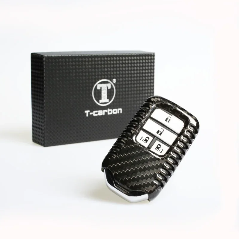 

Защитный чехол для ключей из углеродного волокна T-CARBON для Honda Stepwgn Elysion Accord 9 Crider City Pilot HRV HR-V MPV EX CRV Vezel