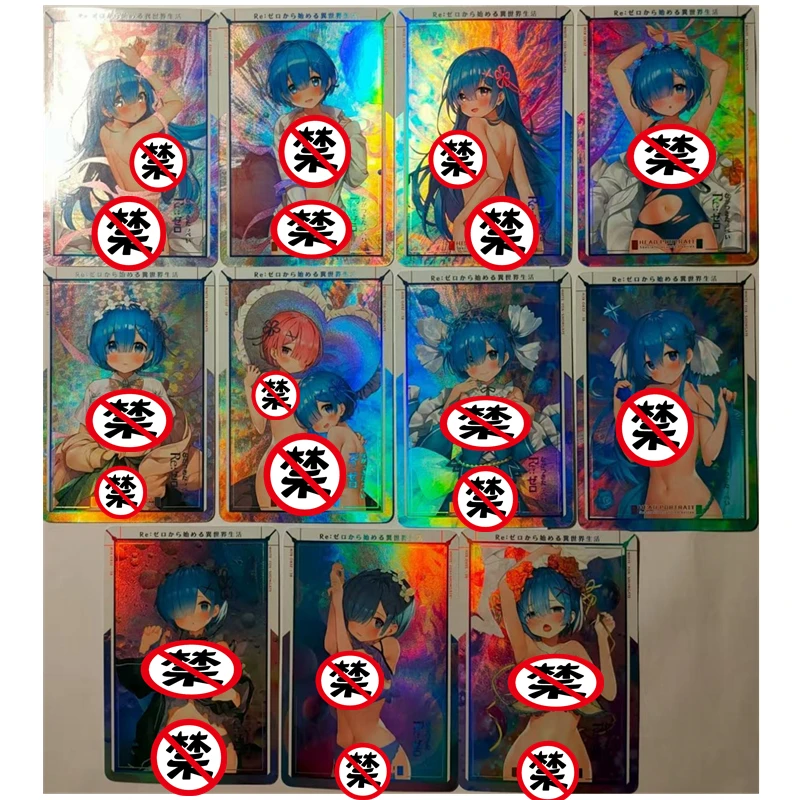 

11 шт./компл. DIY скрытые аниме-карты Re:ZERO Ram Rem ACG сексуальные телесные карты игрушка подарок игра домашние аниме комиксы коллекционные карты