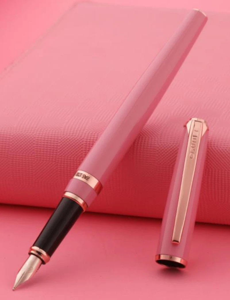 

Hero H701 10K Gold Nib Pink Ladies Fountain Pen Fine Nib 0.5mm Multicolor For Choice Authentic Exquisite Writing Gift Pen