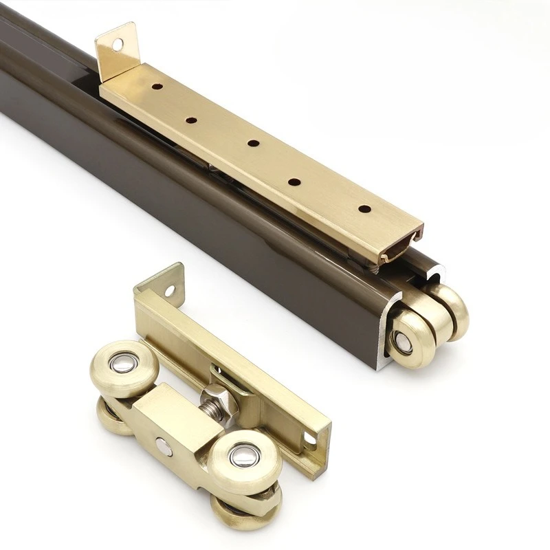 

1PCS Sliding Door Track Rail Sliding Door Track Guide Rail Sliding Track Metal Wheel