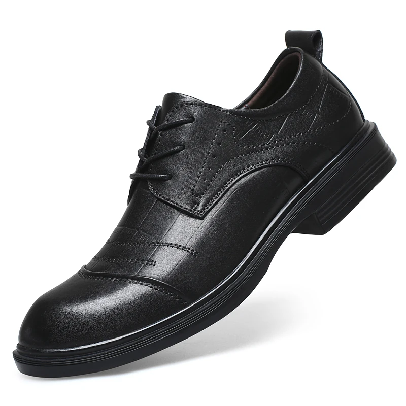 

New Trending Brogues Shoes Classic Men Dress Flats Genuine Leather Men Oxfords Shoes Lace Up Formal Wedding Party Shoes Sneakers