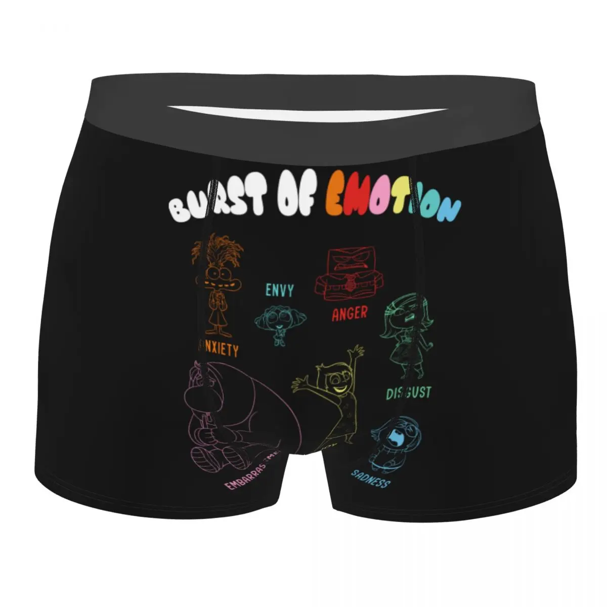 Custom Inside Out Burst Of Emotion Underwear Men Stretch Boxer Briefs Shorts Panties Soft Underpants For Homme