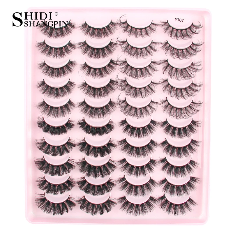 5/10/20 paires de Faux Cils dramatiques moelleux 3D Cils de vison vaporeux Faux Cils naturels Faux Cilios épais Faux Cils outils de maquillage