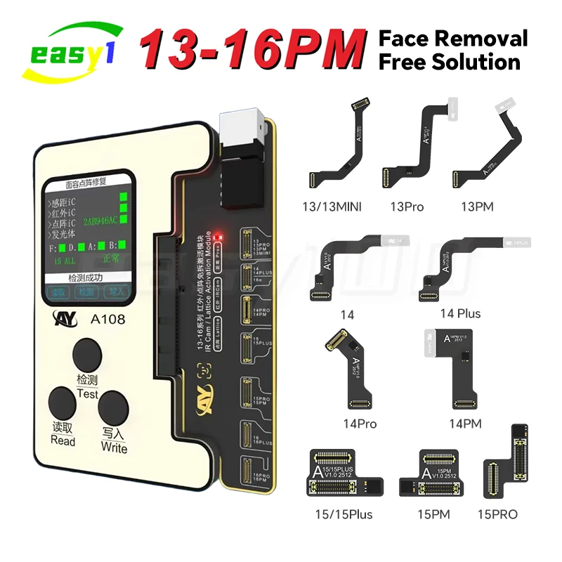 AY A108 BOX Dot Matrix True Tone Battery Programmer for iPhone X-14PROMAX FACE ID Read Write  Dot  Face ID Repair Flex