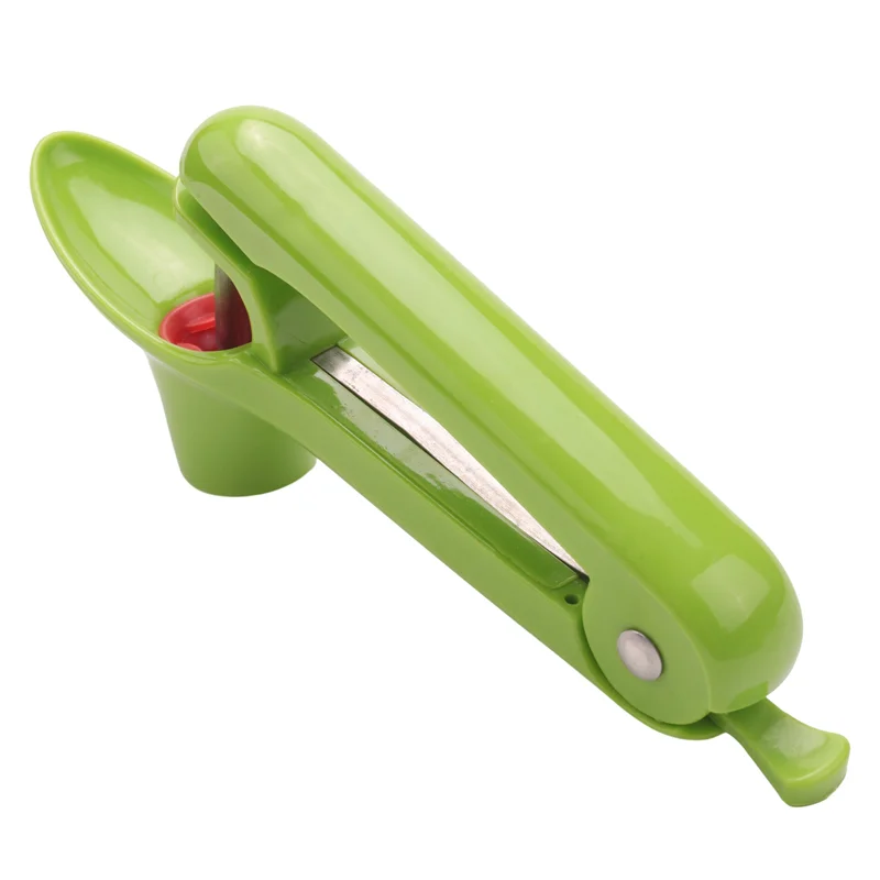 A98Z 2 Stück Kirschentkerner oder Stoner, Oliventkernerentferner, Kirschkern- oder Samentferner, Obst-Gadgets-Werkzeuge (grün)