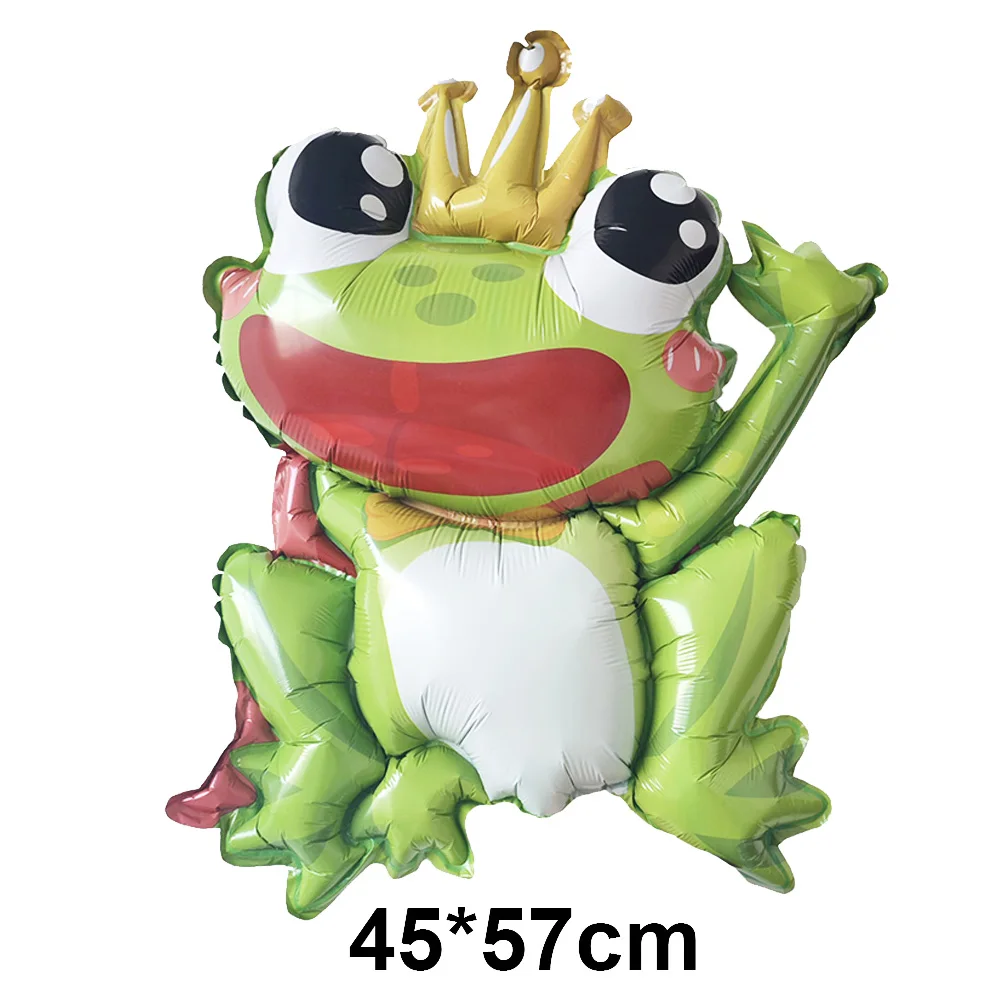 Geburtstagsdekoration mit Cartoon-Frosch-Motiv, grüner Frosch, Folienballon, Tischdecke, Geschirr, Babyparty, Geburtstagsparty-Zubehör – Detail 1