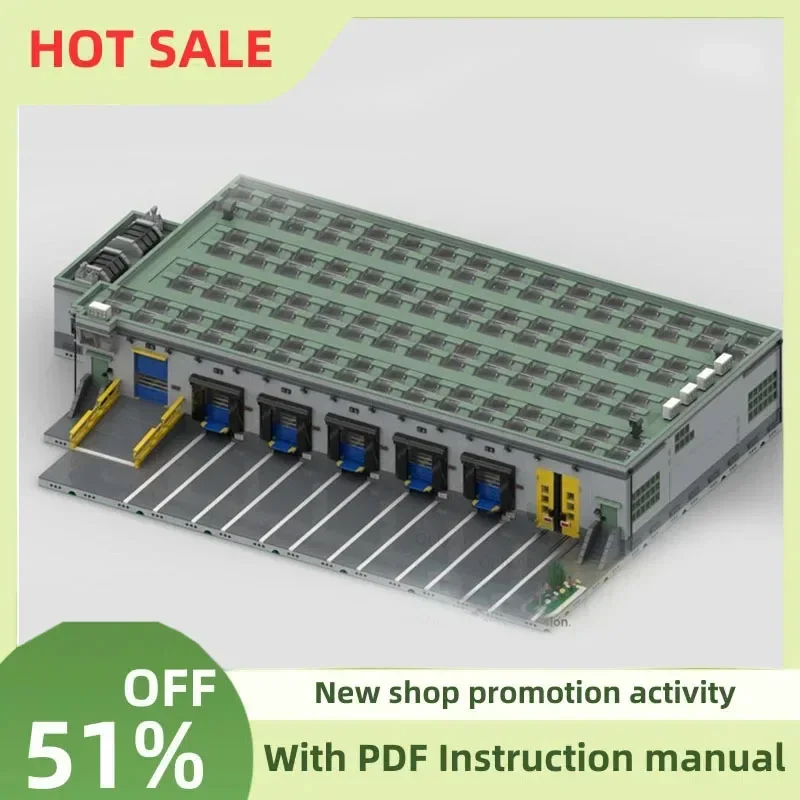 

Новый город 15273 шт., вид на улицу Moc-214218, модульная модель логистического центра, головоломка на заказ, сделай сам, креативные идеи, детские игрушки, подарок на день рождения