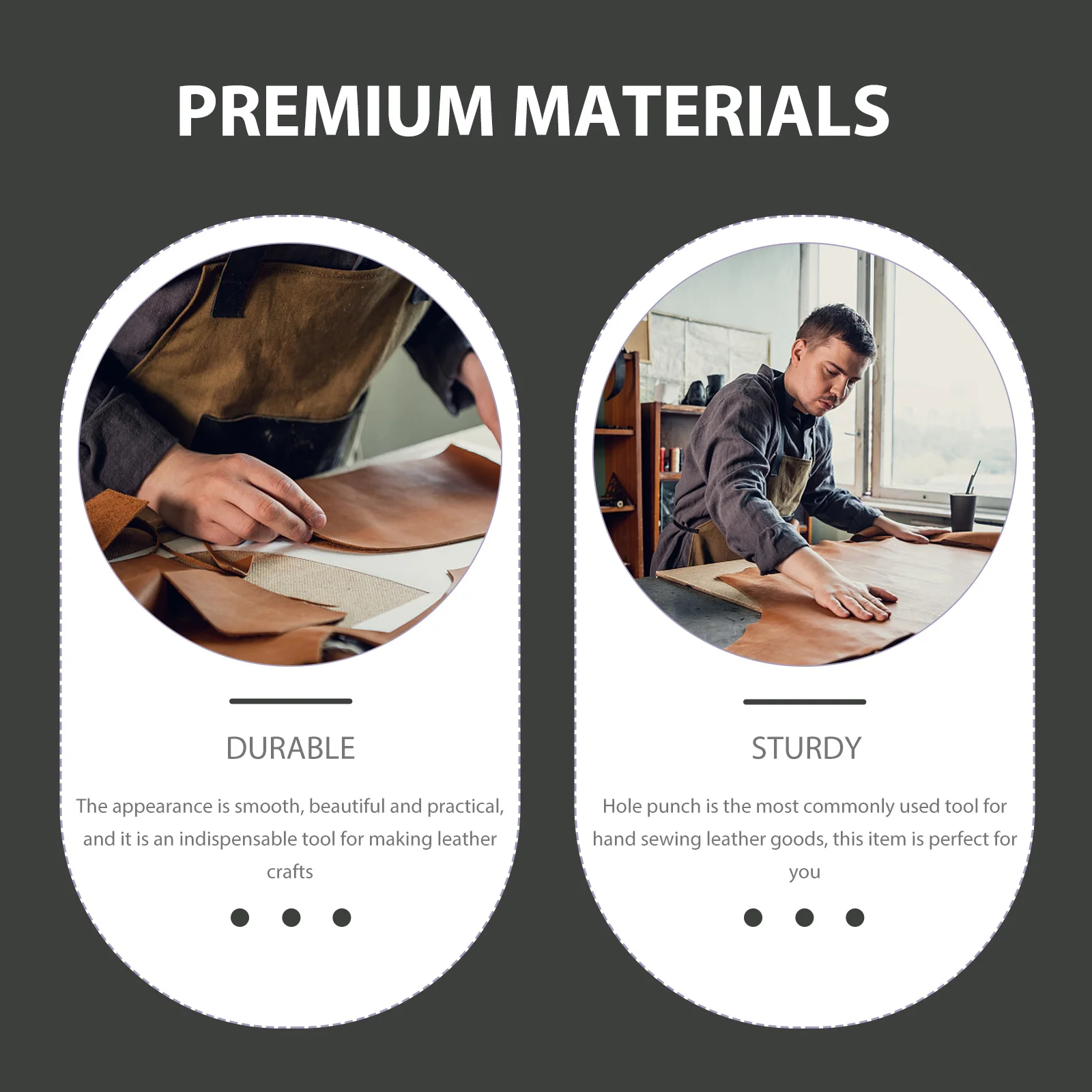 

3Pcs Premium Steel Row Punch Tool Smooth Edges Fine Polishing DIY Craft Supplies Row Punch Tool