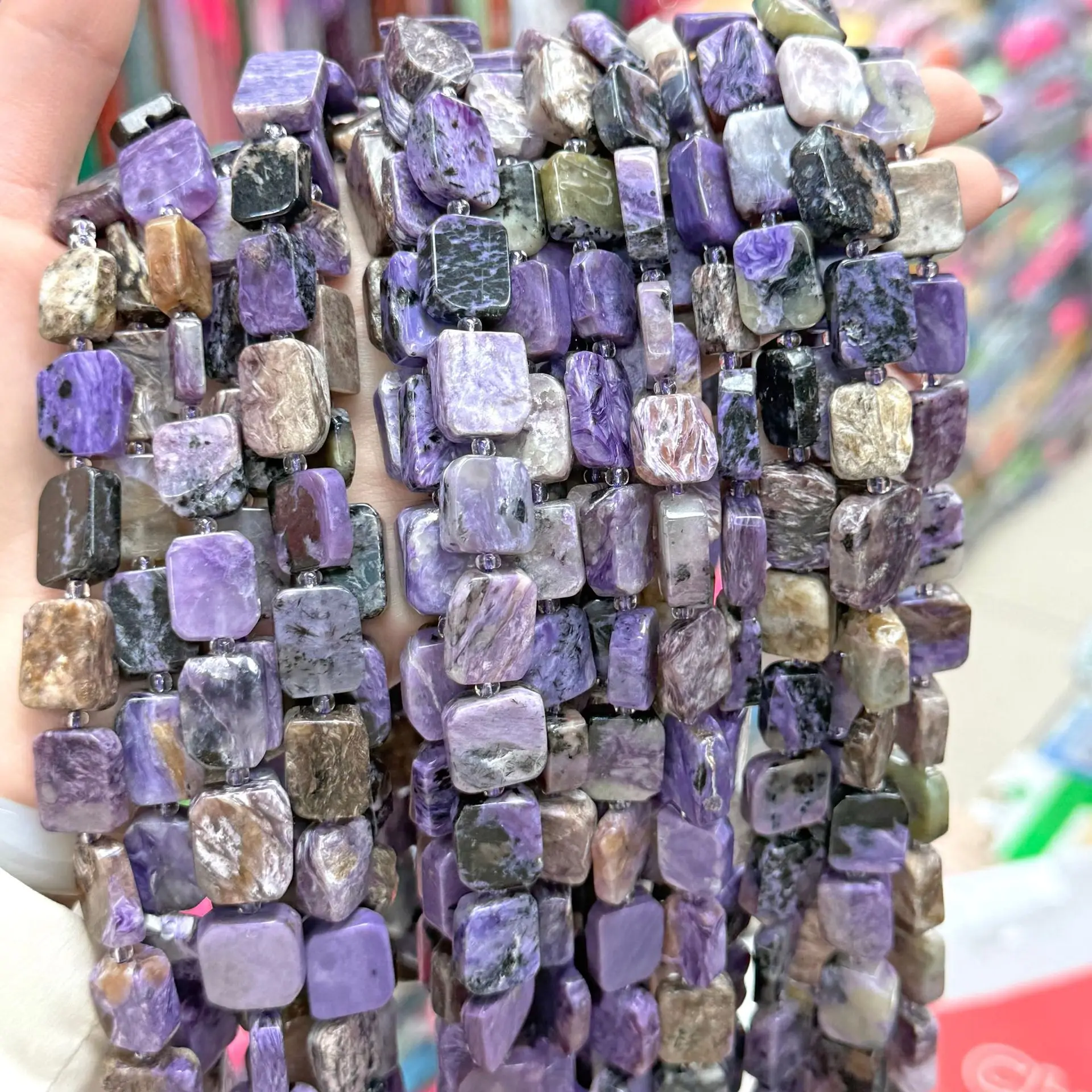 Natural Sugilite Rough Stone Irregular Rectangular Loose Beads Handmade DIY Bracelet Necklace Jewelry Accessories Wholesale