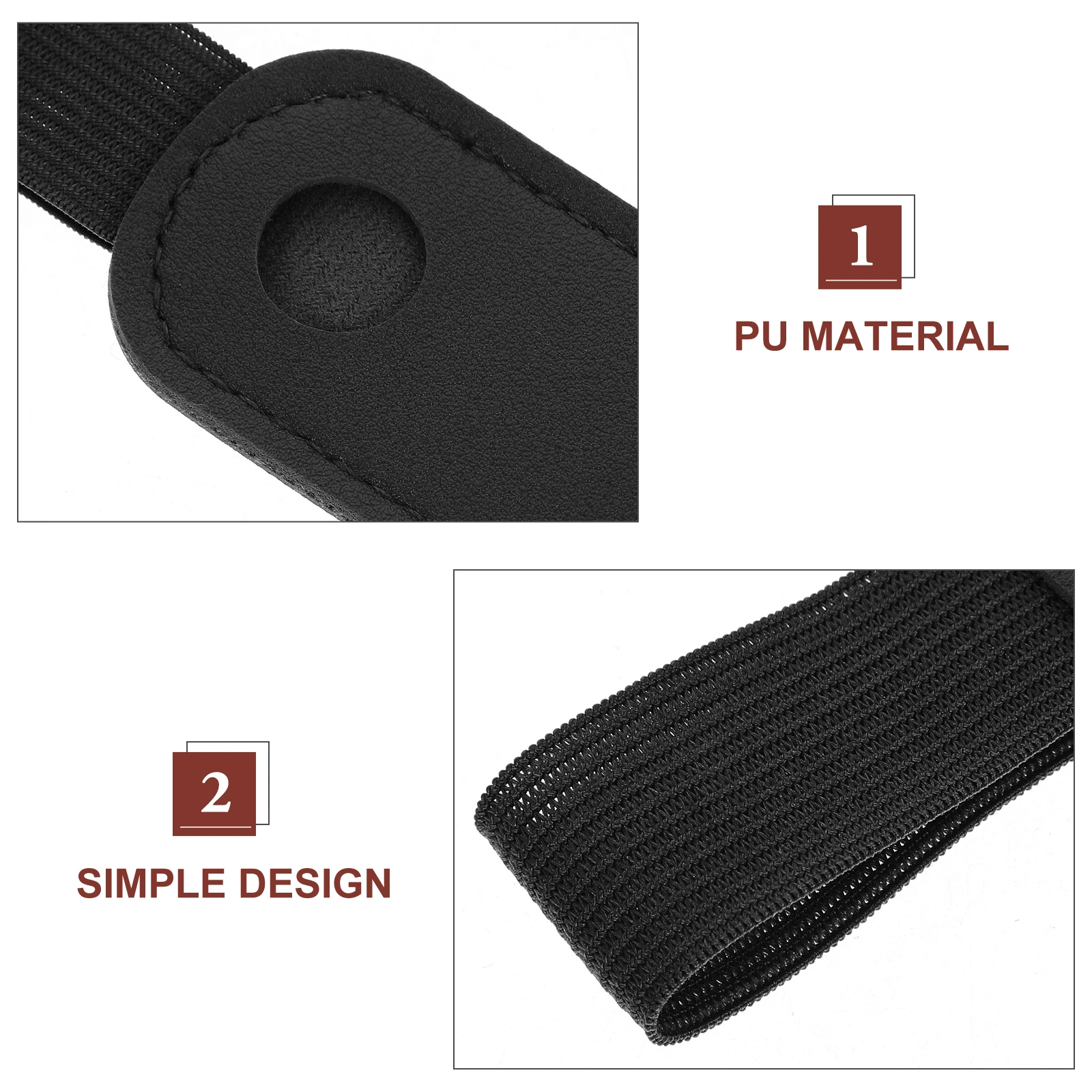 

6pcs Pen Sleeve Case Elastic Adjustable Pu Notebook Pen Holder Pouch For Journal Planner Tablet Multifunctional Office Storage