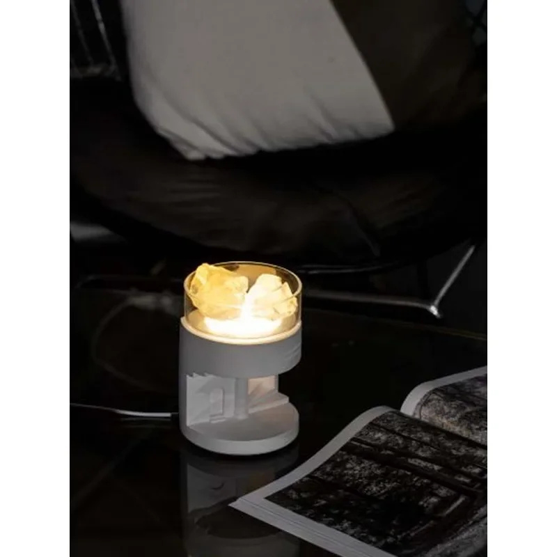 Fireless aromatherapy light essential oil, crystal diffuser stone household night light