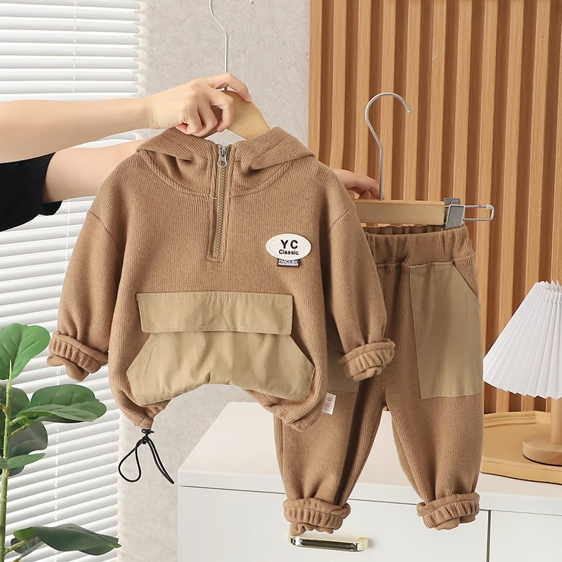 

2023 Autumn Baby Girls Boys Clothing Sets Children Hoodies Pants Kids Tracksuit Toddler Infant Casual Clothes Outfits 0-4 Years