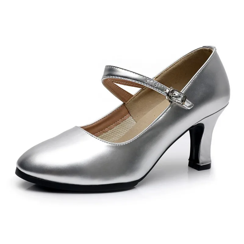 Mode Latin Schuhe für Frauen Gesellschaft stanz Schuh Salsa Tango Heels glitzert Frau Schuhe soziale weibliche moderne Tanz schuhe