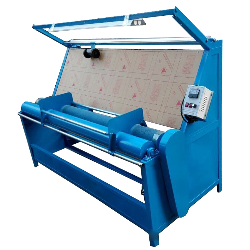 Fabric meter counter rolling machine fabric inspection machine with light box