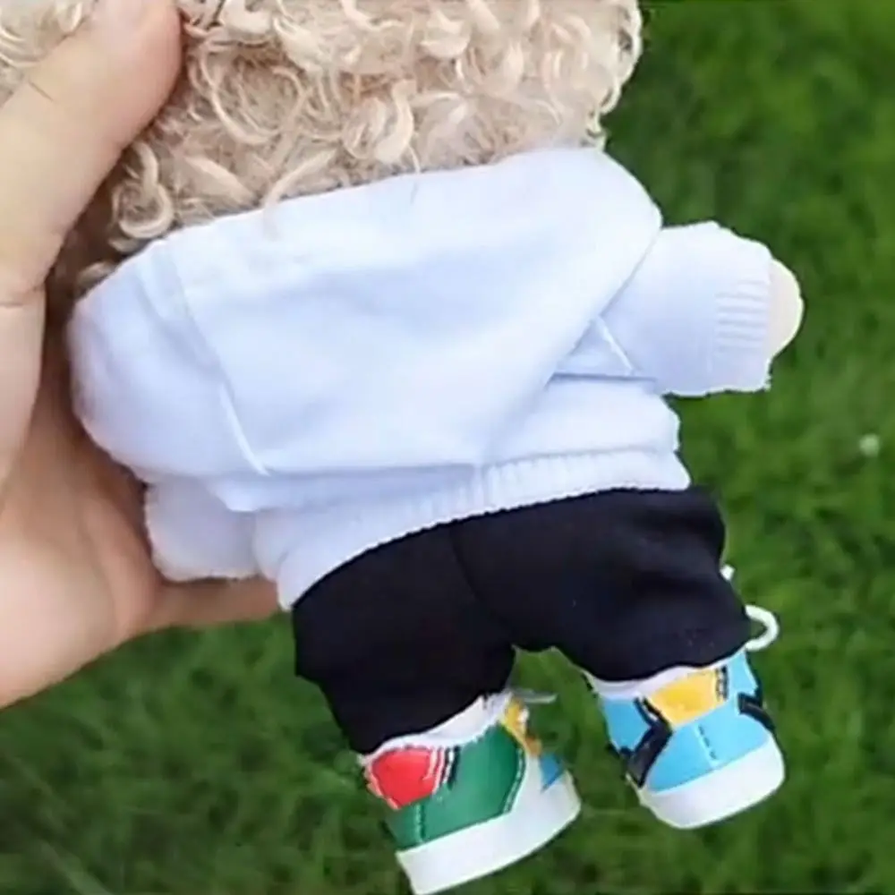 Handmade Cute Hoodies For 10cm Cotton Dolls Casual Wear Sweatshirt Outfits Fashion Clothes Dolls Accessories Kids Toys