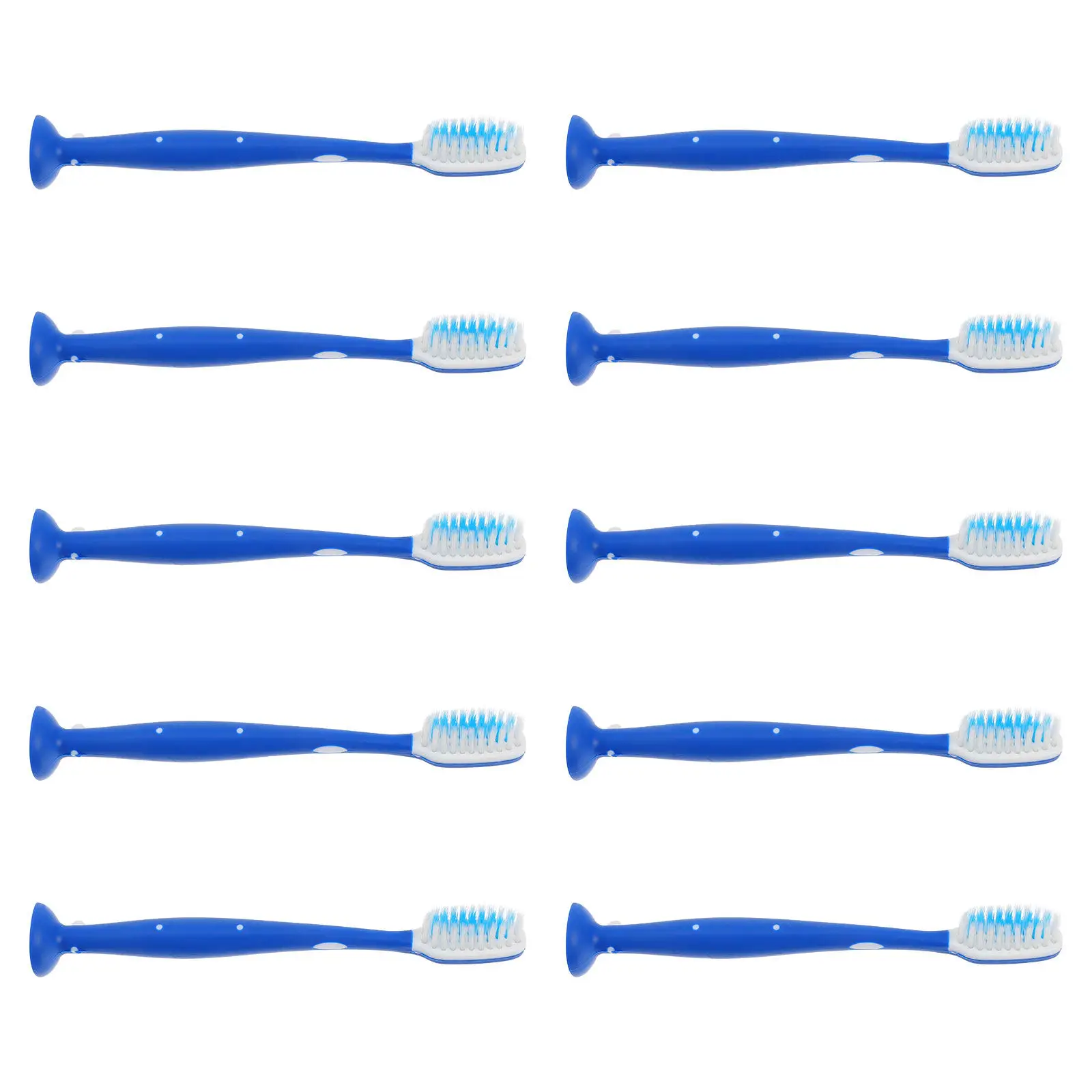 Institutional Safety Toothbrush 10 Pack Mini Short Handle for Mental Health and Correctional Facilities