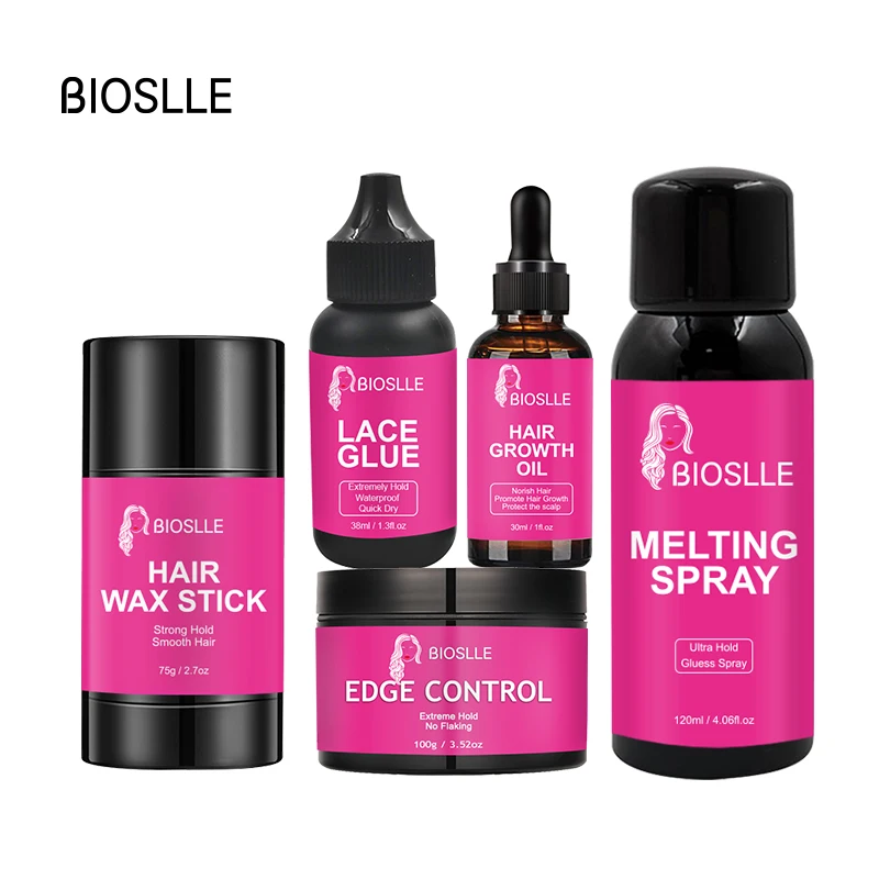 

BIOSLLE Glue For Lace Wig Essential Hair Growth Oil Lace Wig Melting Spray Wax Stick Kit