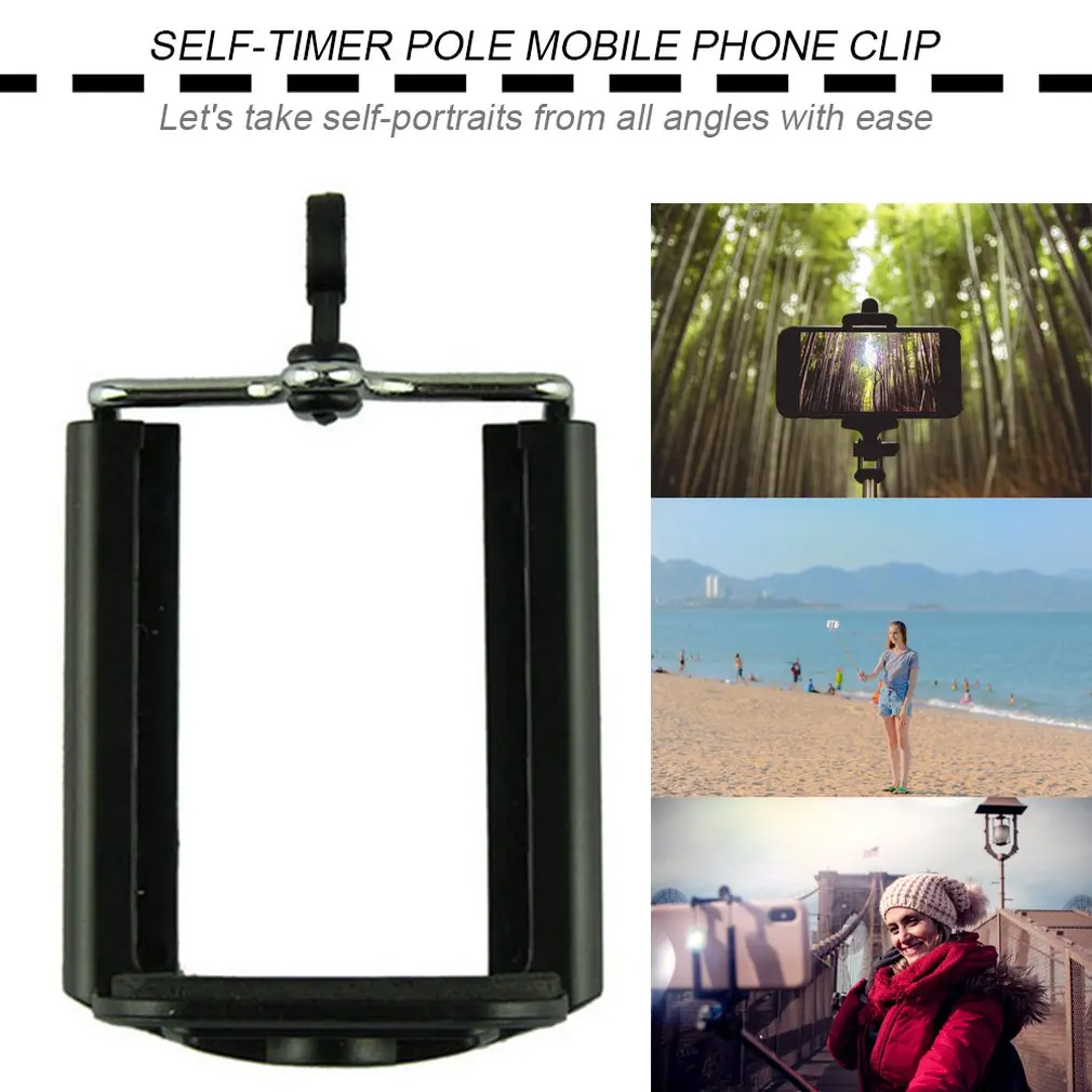 Mini tripé para celular, suporte para câmera com clipe, monopé
